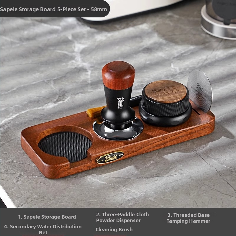 Bincoo baza za pohranu stroja za kavu s orahovim drvom i metalnim dijelovima | kod proizvoda Gykf1043 | stil: lagani luksuz retro | prikladno za ured i dom