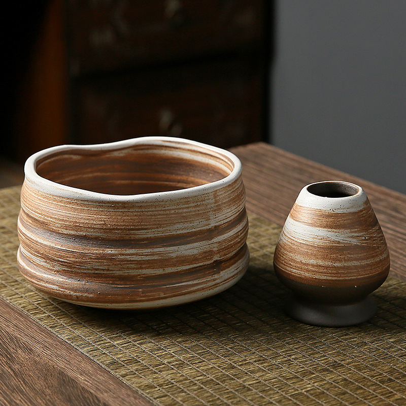 Κεραμικό σετ εργαλείων matcha, ιαπωνικού στυλ, πρώτης κατηγορίας ποιότητα, Φθινόπωρο 2023, 600 g