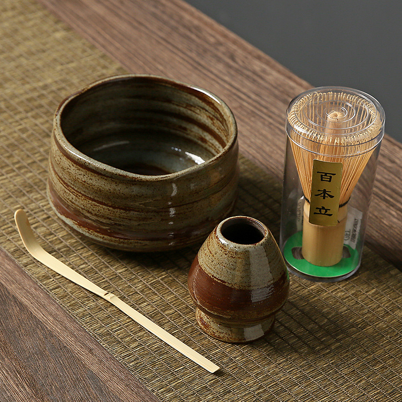 Κεραμικό σετ εργαλείων matcha, ιαπωνικού στυλ, πρώτης κατηγορίας ποιότητα, Φθινόπωρο 2023, 600 g
