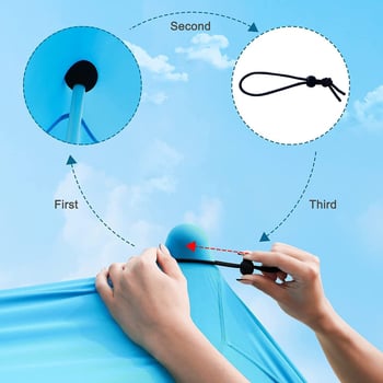 Еднослойна плажна палатка‑навес за къмпинг на открито — преносим сгъваем сенник за слънцезащита, със стълбове от желязо или алуминий, полиестер LYCRA