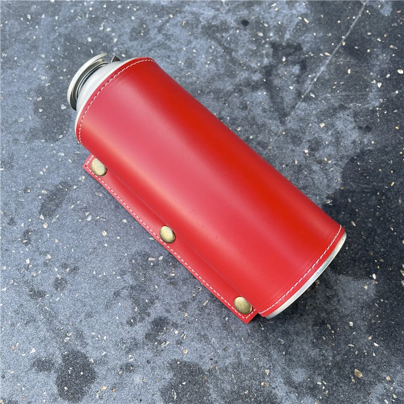 Кожен калъф за газова бутилка 250 г — портативен, изолиран и ветроустойчив за къмпинг, защитен холстер за двама