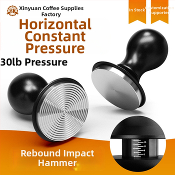 Πρέσα καφέ σε σκόνη, σταθερή πίεση 30 lb, σφυρί από ανοξείδωτο χάλυβα με βίδωμα, βάση ισορροπίας, σώμα από κράμα αλουμινίου + ανοξείδωτο χάλυβα