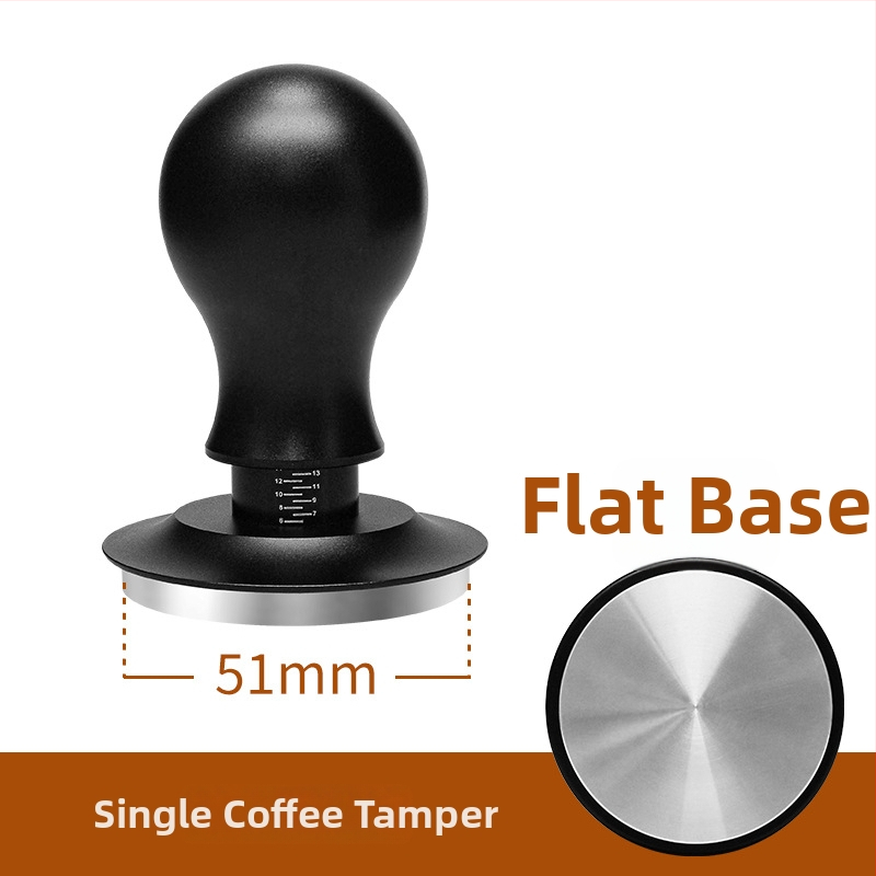 Πρέσα καφέ σε σκόνη, σταθερή πίεση 30 lb, σφυρί από ανοξείδωτο χάλυβα με βίδωμα, βάση ισορροπίας, σώμα από κράμα αλουμινίου + ανοξείδωτο χάλυβα