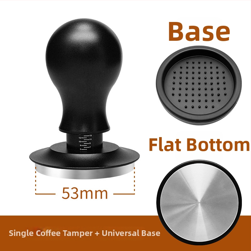 Πρέσα καφέ σε σκόνη, σταθερή πίεση 30 lb, σφυρί από ανοξείδωτο χάλυβα με βίδωμα, βάση ισορροπίας, σώμα από κράμα αλουμινίου + ανοξείδωτο χάλυβα