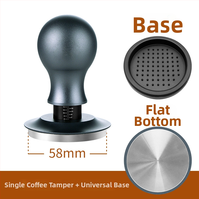 Πρέσα καφέ σε σκόνη, σταθερή πίεση 30 lb, σφυρί από ανοξείδωτο χάλυβα με βίδωμα, βάση ισορροπίας, σώμα από κράμα αλουμινίου + ανοξείδωτο χάλυβα