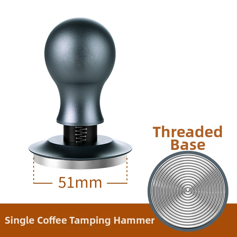 Πρέσα καφέ σε σκόνη, σταθερή πίεση 30 lb, σφυρί από ανοξείδωτο χάλυβα με βίδωμα, βάση ισορροπίας, σώμα από κράμα αλουμινίου + ανοξείδωτο χάλυβα