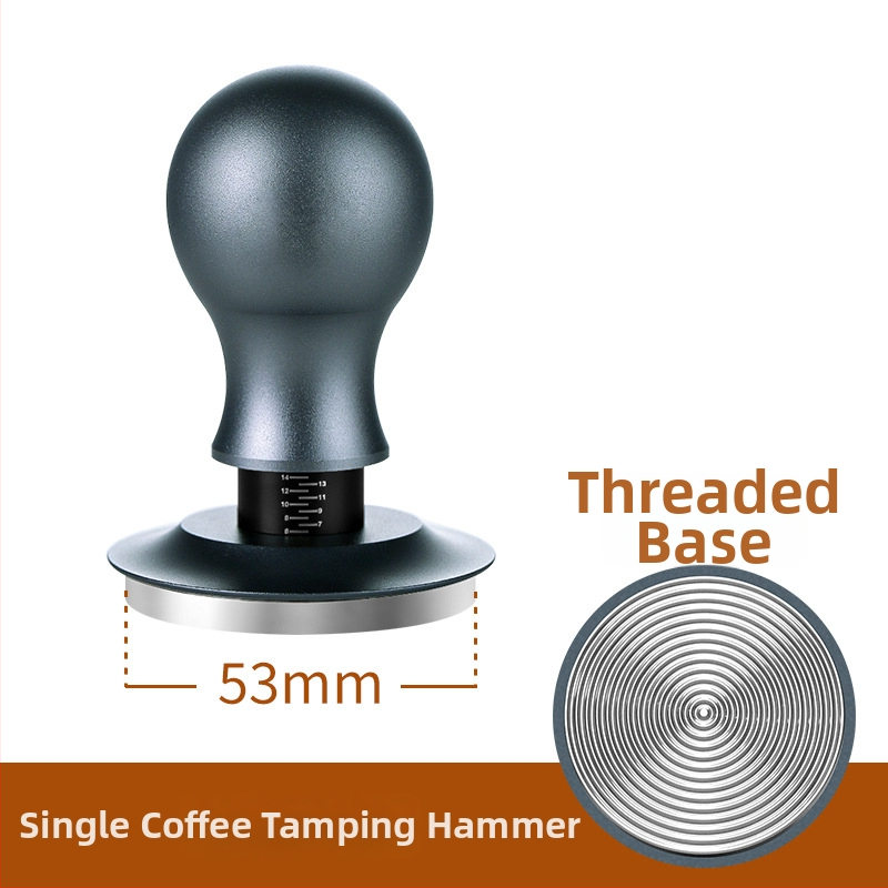 Πρέσα καφέ σε σκόνη, σταθερή πίεση 30 lb, σφυρί από ανοξείδωτο χάλυβα με βίδωμα, βάση ισορροπίας, σώμα από κράμα αλουμινίου + ανοξείδωτο χάλυβα