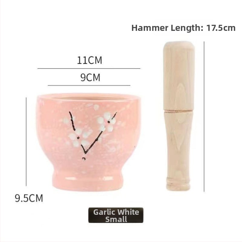 Κεραμικός μύλος για σκόρδο και γουδοχέρι – παραδοσιακό οικιακό σκεύος για πάστα σκόρδου, χειροκίνητο