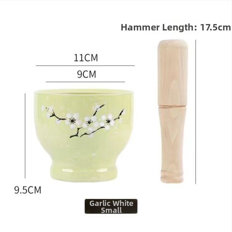 Κεραμικός μύλος για σκόρδο και γουδοχέρι – παραδοσιακό οικιακό σκεύος για πάστα σκόρδου, χειροκίνητο