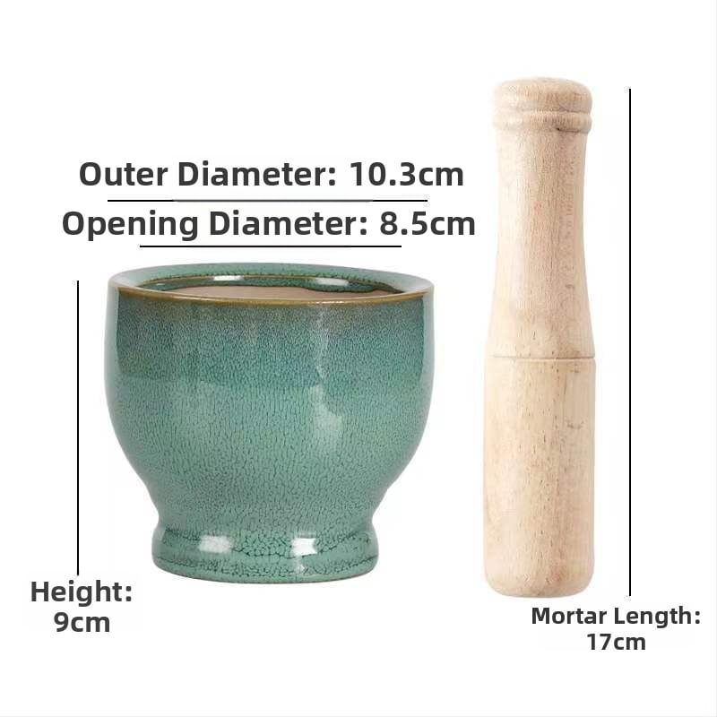 Κεραμικός μύλος για σκόρδο και γουδοχέρι – παραδοσιακό οικιακό σκεύος για πάστα σκόρδου, χειροκίνητο