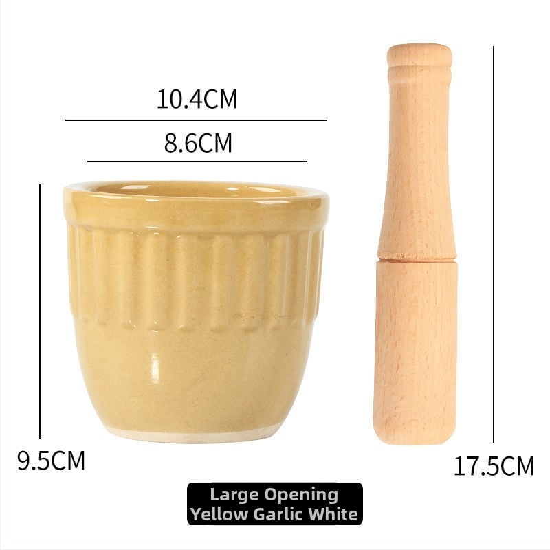Κεραμικός μύλος για σκόρδο και γουδοχέρι – παραδοσιακό οικιακό σκεύος για πάστα σκόρδου, χειροκίνητο