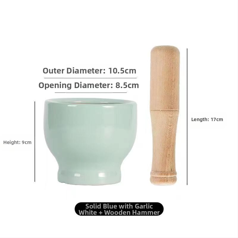 Κεραμικός μύλος για σκόρδο και γουδοχέρι – παραδοσιακό οικιακό σκεύος για πάστα σκόρδου, χειροκίνητο