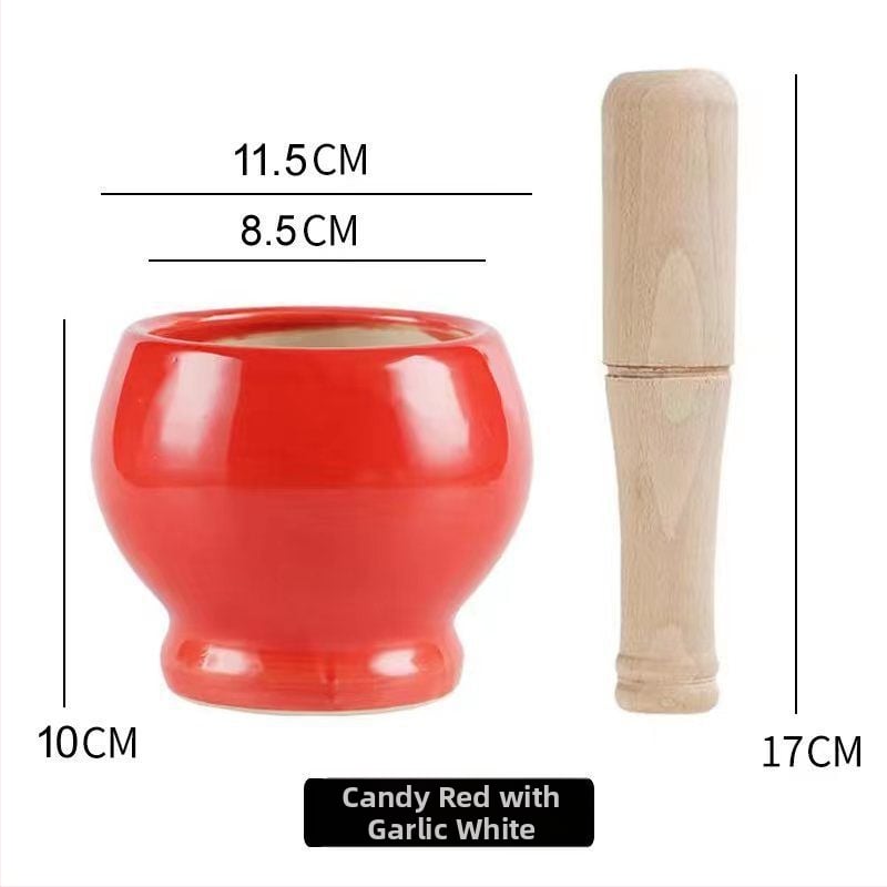 Κεραμικός μύλος για σκόρδο και γουδοχέρι – παραδοσιακό οικιακό σκεύος για πάστα σκόρδου, χειροκίνητο