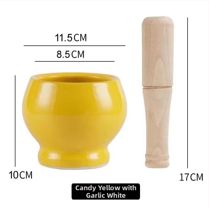Κεραμικός μύλος για σκόρδο και γουδοχέρι – παραδοσιακό οικιακό σκεύος για πάστα σκόρδου, χειροκίνητο