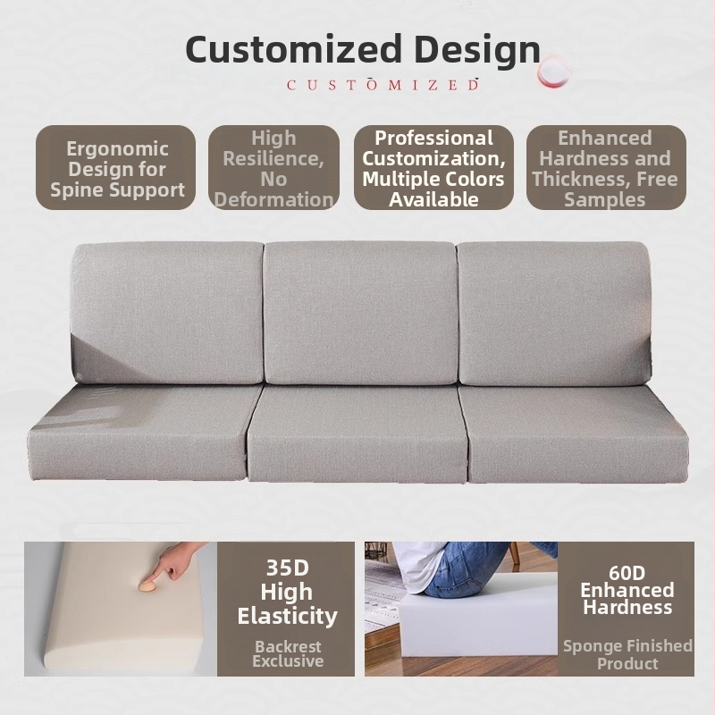 Laneni jastuk za kauč s prugastim ili jednofarbnim uzorkom, klasičan stil, navlaka sa zatvaračem, prilagodljiv kombiniranim sofama