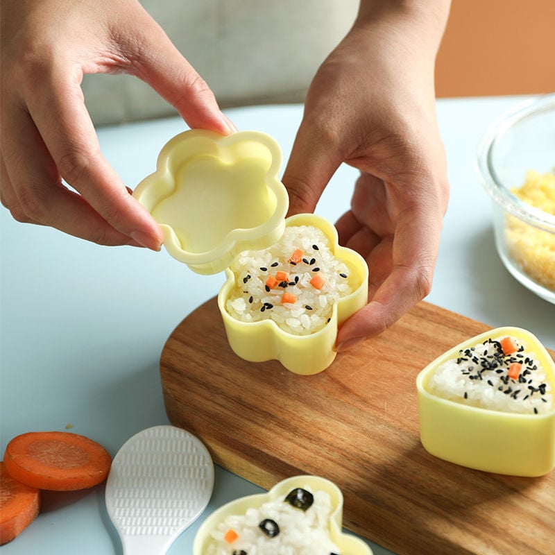 Τρίγωνο καλούπι ρυζιού για ριζόμπαλες – πλαστικό, κατάλληλο για τρόφιμα, για σούσι στο σπίτι, ασφαλές για παιδιά