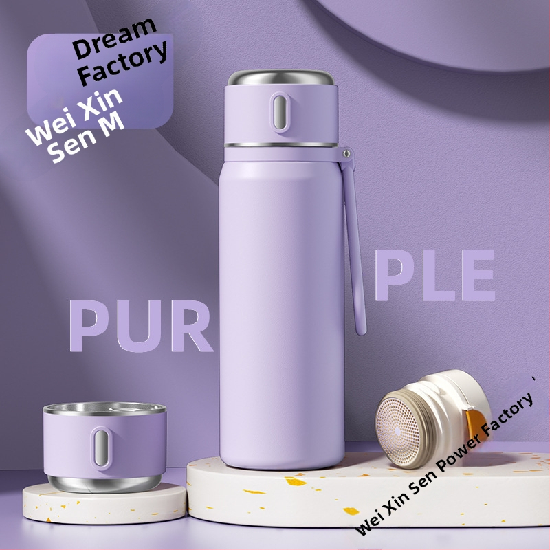 Iskolásoknak szánt hőszigetelt rozsdamentes acél csésze hőmérséklet kijelzővel; belső 316; külső 304; 12–24 óra szigetelés