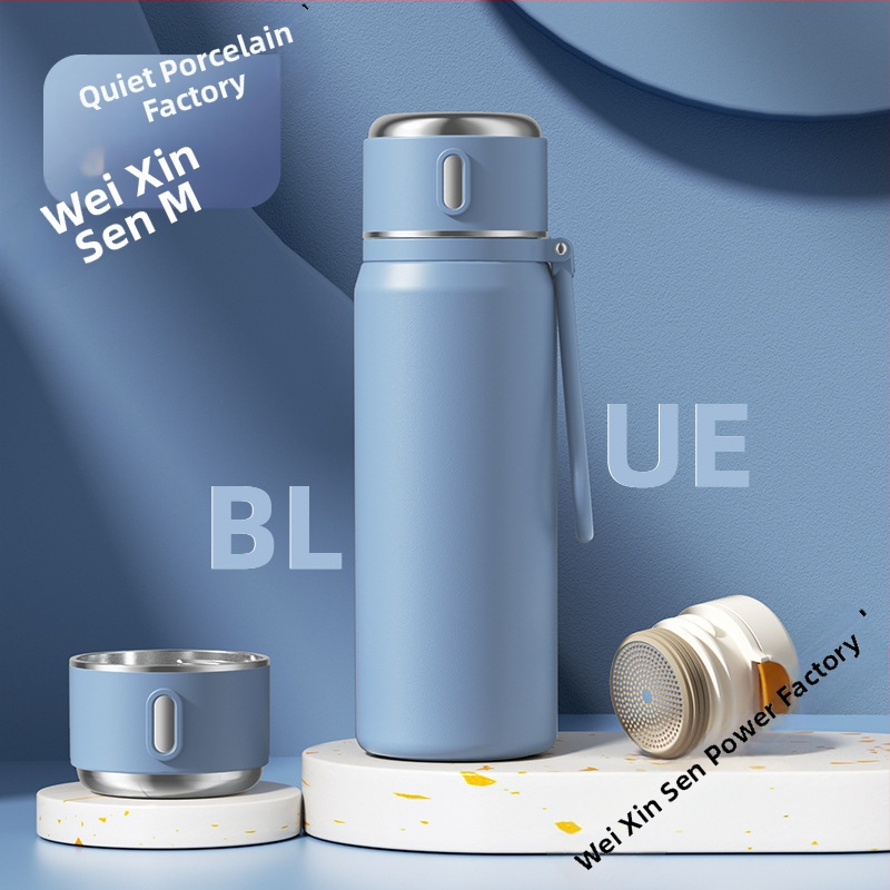 Iskolásoknak szánt hőszigetelt rozsdamentes acél csésze hőmérséklet kijelzővel; belső 316; külső 304; 12–24 óra szigetelés