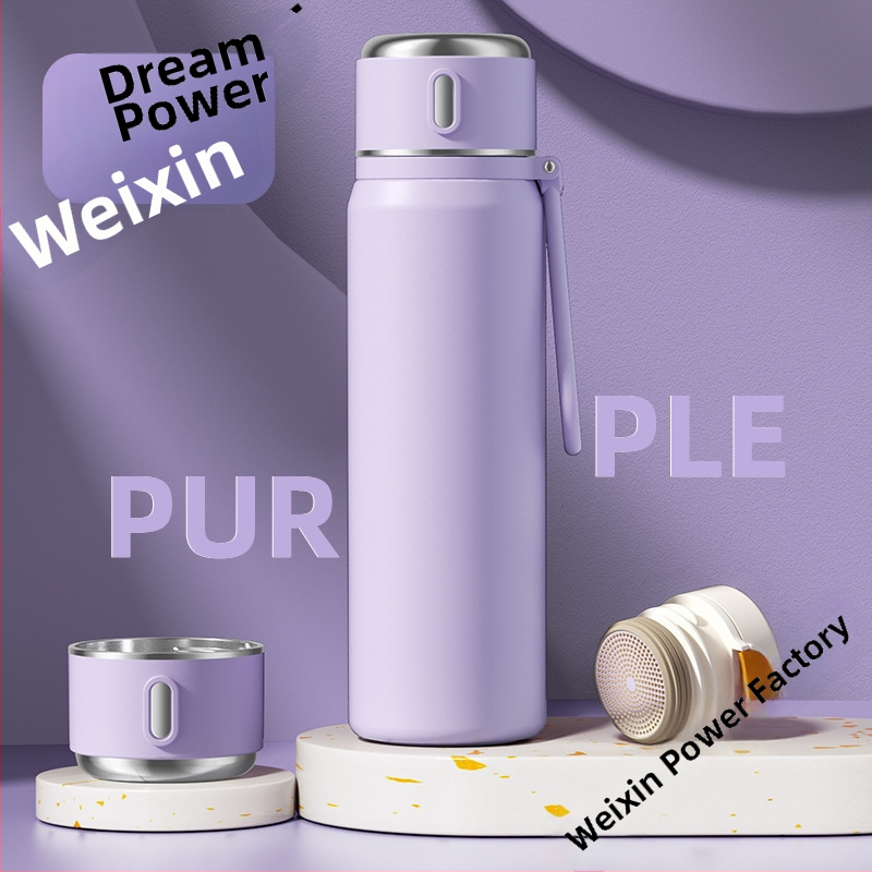 Iskolásoknak szánt hőszigetelt rozsdamentes acél csésze hőmérséklet kijelzővel; belső 316; külső 304; 12–24 óra szigetelés