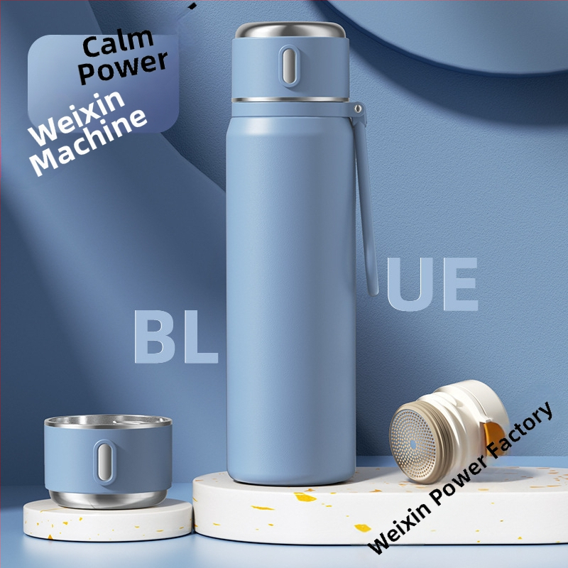 Iskolásoknak szánt hőszigetelt rozsdamentes acél csésze hőmérséklet kijelzővel; belső 316; külső 304; 12–24 óra szigetelés