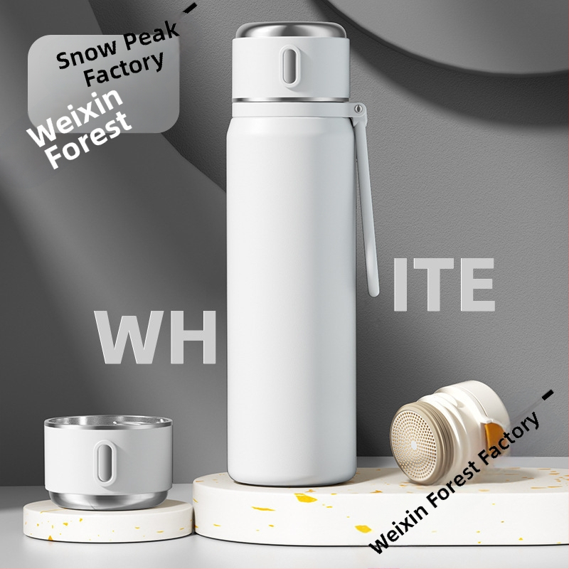 Iskolásoknak szánt hőszigetelt rozsdamentes acél csésze hőmérséklet kijelzővel; belső 316; külső 304; 12–24 óra szigetelés