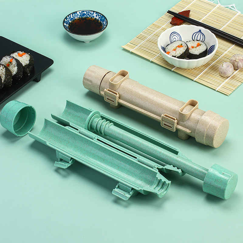 Házi DIY sushi formázó készlet - Bazooka stílus, anyag: Wheat Straw PP, származás: Guangdong, logó nyomtatás lehetőség, 2024-es bevezetés