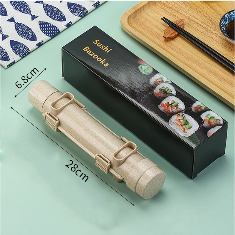 Házi DIY sushi formázó készlet - Bazooka stílus, anyag: Wheat Straw PP, származás: Guangdong, logó nyomtatás lehetőség, 2024-es bevezetés