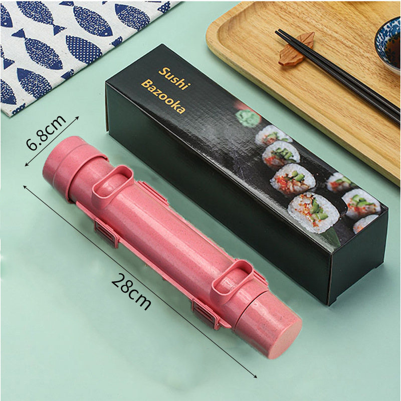Házi DIY sushi formázó készlet - Bazooka stílus, anyag: Wheat Straw PP, származás: Guangdong, logó nyomtatás lehetőség, 2024-es bevezetés