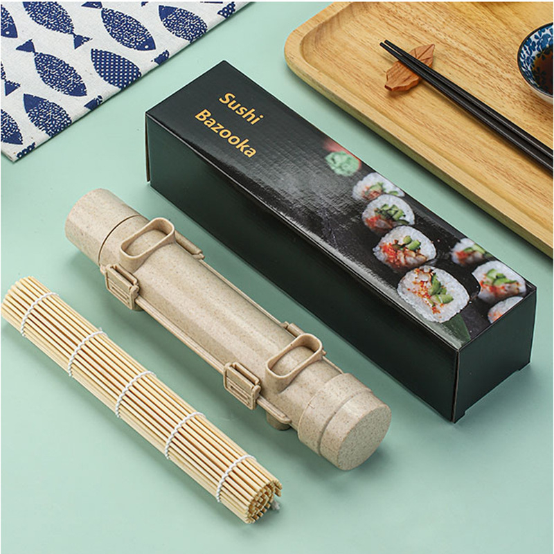 Házi DIY sushi formázó készlet - Bazooka stílus, anyag: Wheat Straw PP, származás: Guangdong, logó nyomtatás lehetőség, 2024-es bevezetés