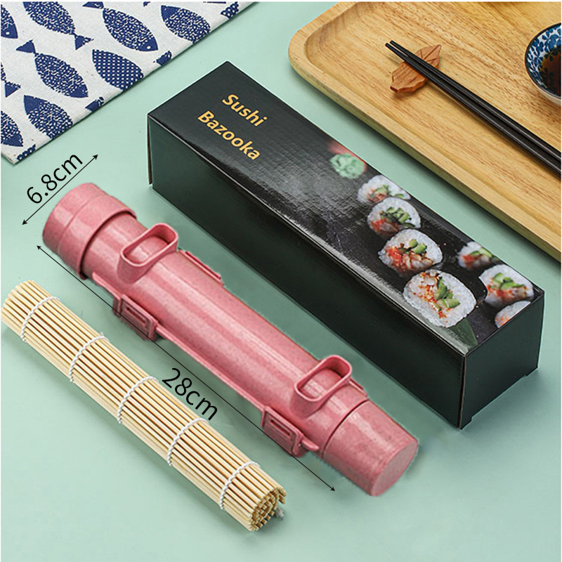 Házi DIY sushi formázó készlet - Bazooka stílus, anyag: Wheat Straw PP, származás: Guangdong, logó nyomtatás lehetőség, 2024-es bevezetés