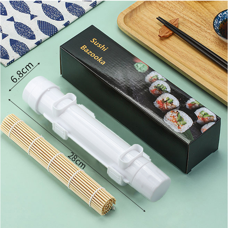 Házi DIY sushi formázó készlet - Bazooka stílus, anyag: Wheat Straw PP, származás: Guangdong, logó nyomtatás lehetőség, 2024-es bevezetés