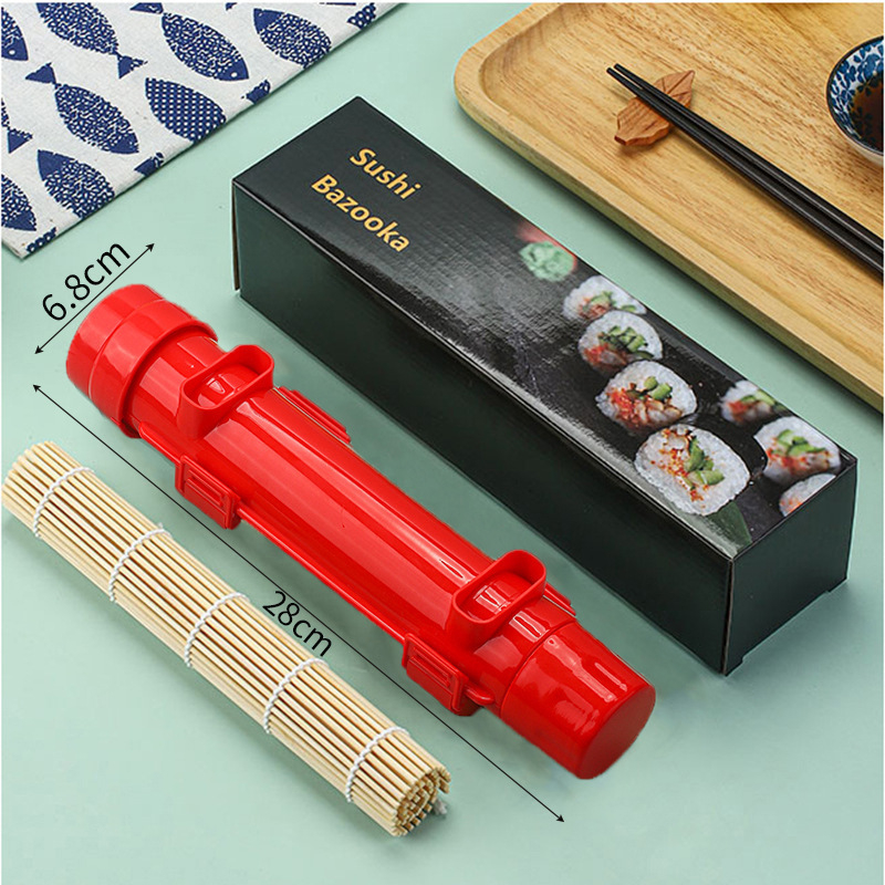 Házi DIY sushi formázó készlet - Bazooka stílus, anyag: Wheat Straw PP, származás: Guangdong, logó nyomtatás lehetőség, 2024-es bevezetés