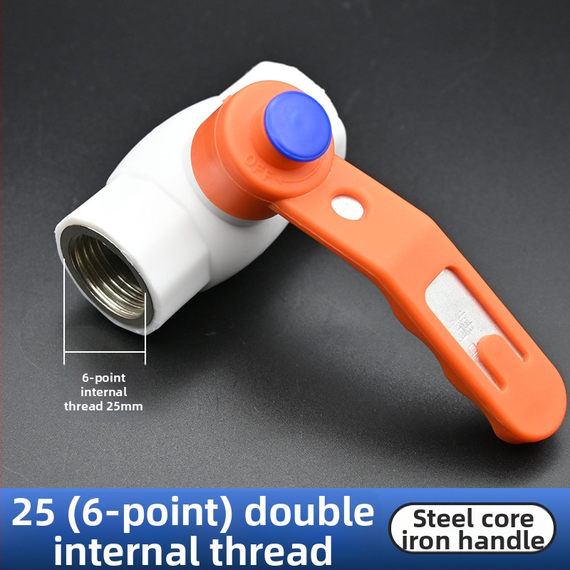 PPR dvojitý vnútorný závit guľový ventil, štandardná hrúbka steny, stupeň A