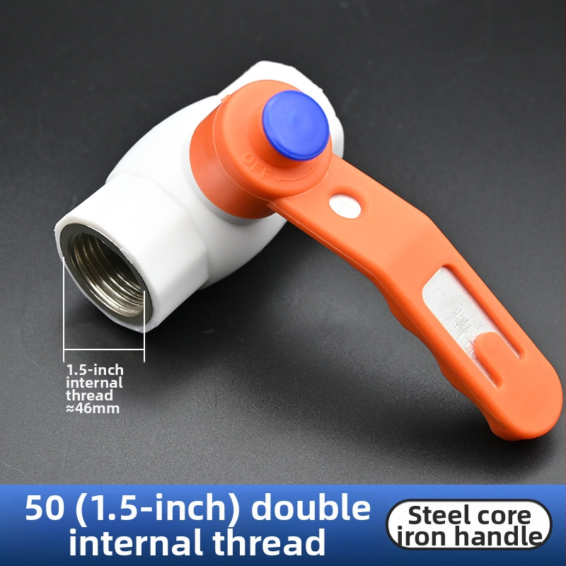 PPR dvojitý vnútorný závit guľový ventil, štandardná hrúbka steny, stupeň A