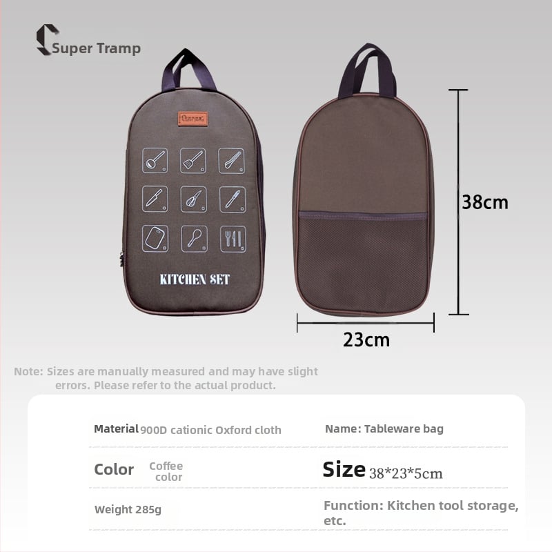 Kültéri rozsdamentes acél konyhai készlet – hordozható, 8–16 darab, kempingezéshez, autóval utazáshoz, piknikhez és BBQ-hoz, tároló táskával