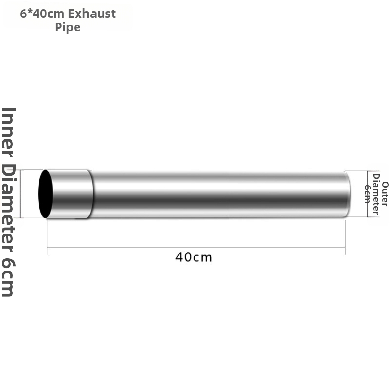 Nerezový oblúk na výfukovú rúru kuchynského plynového ohrievača vody, s kontrolou proti spätnému toku a páskou z hliníkovej fólie