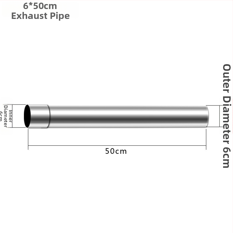 Nerezový oblúk na výfukovú rúru kuchynského plynového ohrievača vody, s kontrolou proti spätnému toku a páskou z hliníkovej fólie