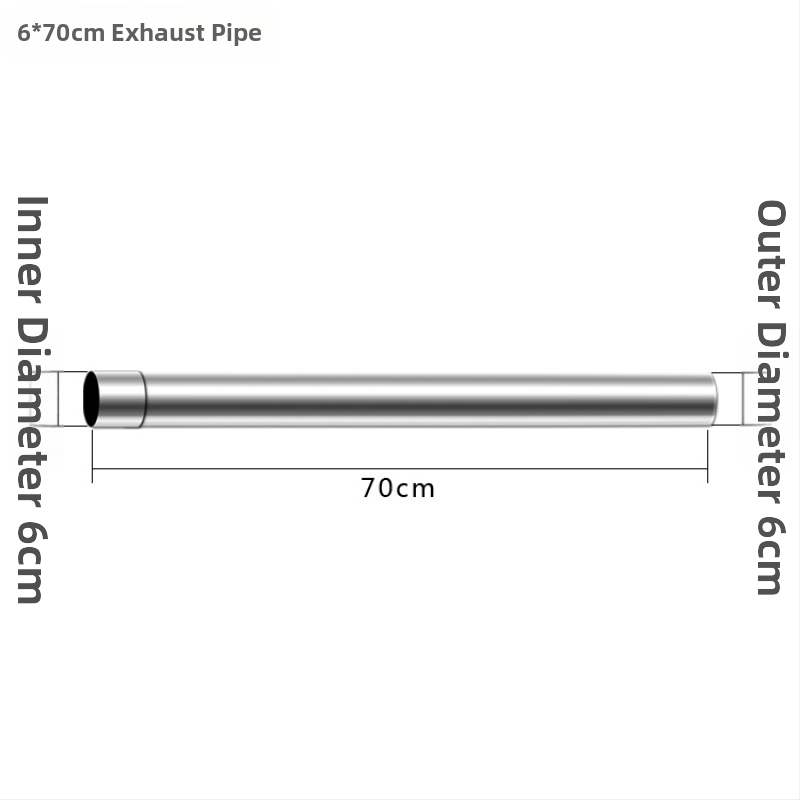 Nerezový oblúk na výfukovú rúru kuchynského plynového ohrievača vody, s kontrolou proti spätnému toku a páskou z hliníkovej fólie