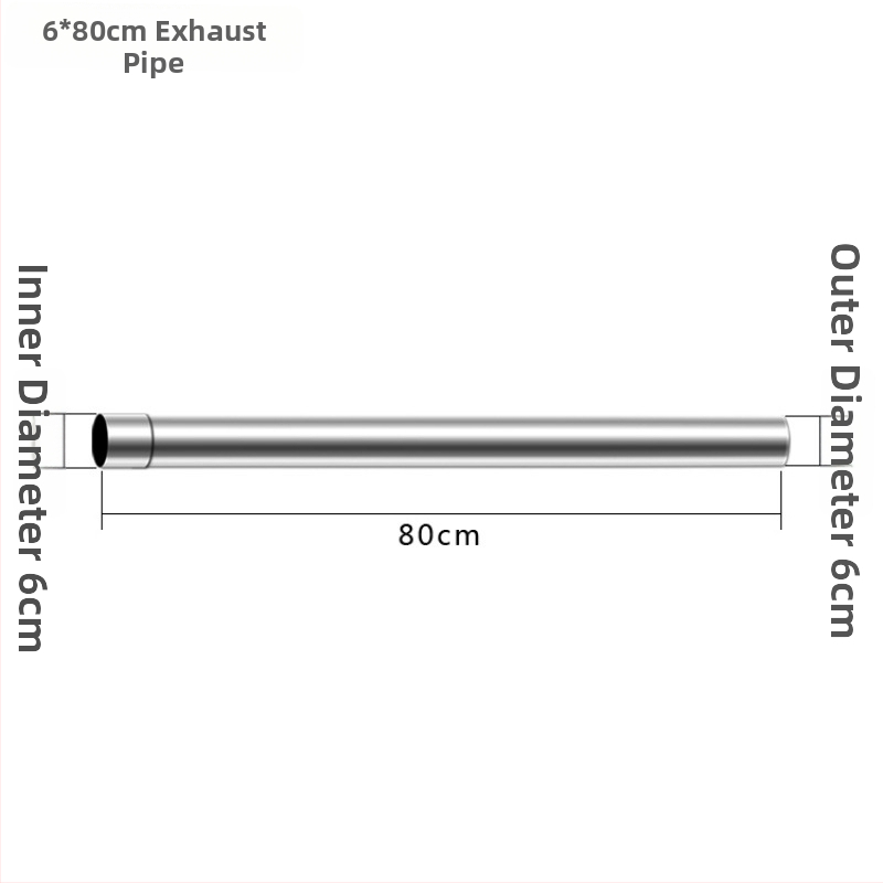 Nerezový oblúk na výfukovú rúru kuchynského plynového ohrievača vody, s kontrolou proti spätnému toku a páskou z hliníkovej fólie