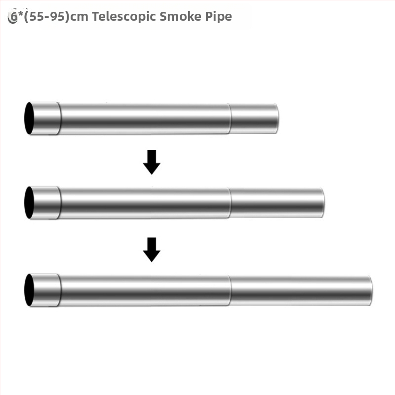 Nerezový oblúk na výfukovú rúru kuchynského plynového ohrievača vody, s kontrolou proti spätnému toku a páskou z hliníkovej fólie