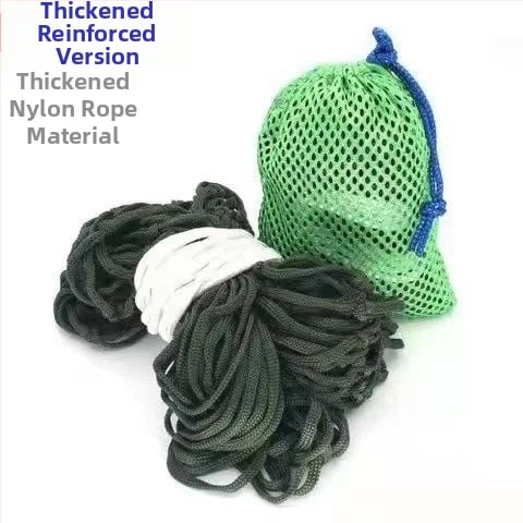 Kültéri függőágy - egyszemélyes, nylon kötél hálós felület, felborulás elleni dizájn