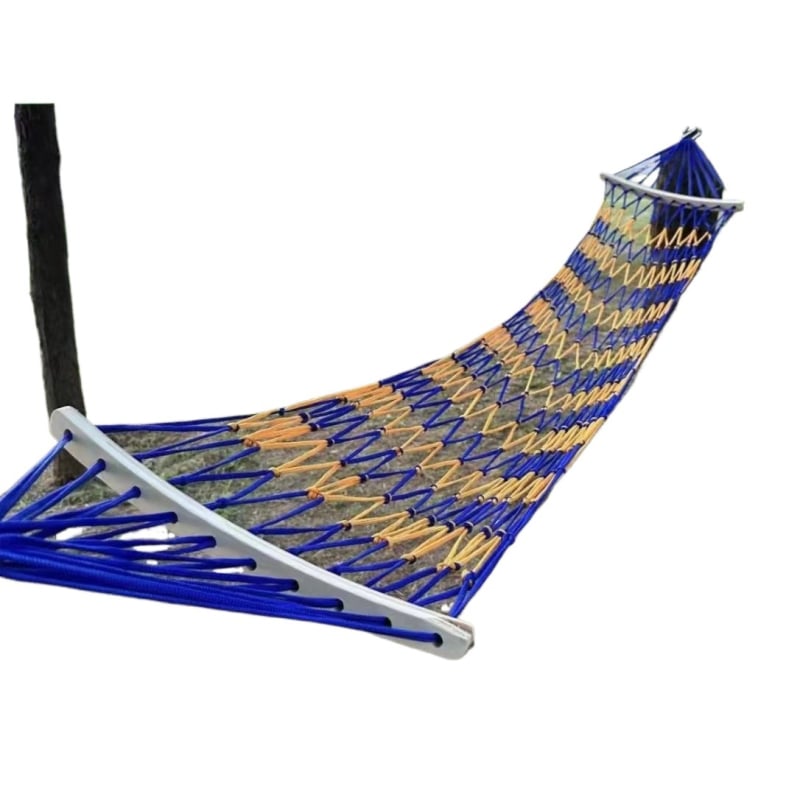 Kültéri függőágy - egyszemélyes, nylon kötél hálós felület, felborulás elleni dizájn