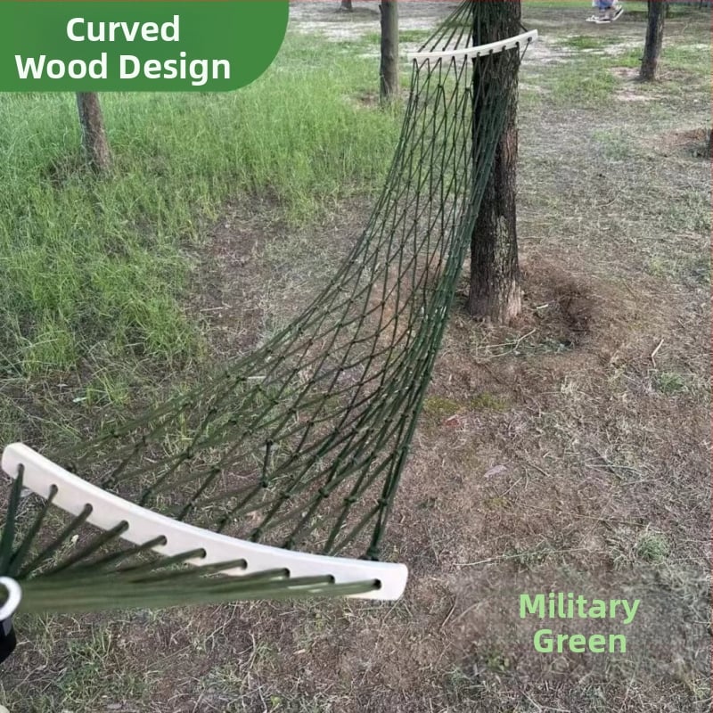 Kültéri függőágy - egyszemélyes, nylon kötél hálós felület, felborulás elleni dizájn