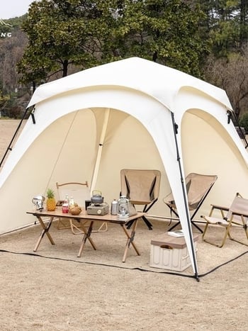 Automata gyorsan nyíló kültéri kupol sátor kempingezéshez; szélvédő és esőálló; egyrétegű konstrukció; szálas rudak; külső, belső és padló Oxford anyagból; súly 8,6 kg; külső vízállóság >3000 mm; alkalmas tavaszra és őszre