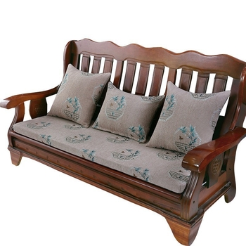 Perne de canapea chenille, 95% conținut de țesătură, stil Nou Chinezesc, model plante și flori, personalizare disponibilă