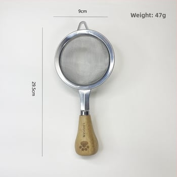 Разбърквач за яйца, разделител за белтъци и преса за пюре - 8-частен комплект кухненски прибори от неръждаема стомана с дръжки от гумирано дърво