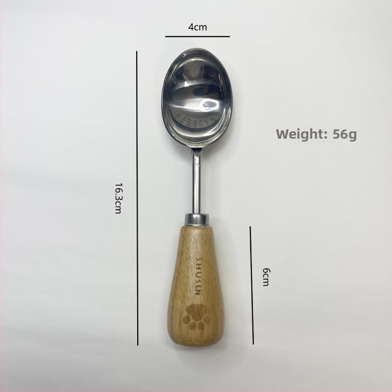 Разбърквач за яйца, разделител за белтъци и преса за пюре - 8-частен комплект кухненски прибори от неръждаема стомана с дръжки от гумирано дърво