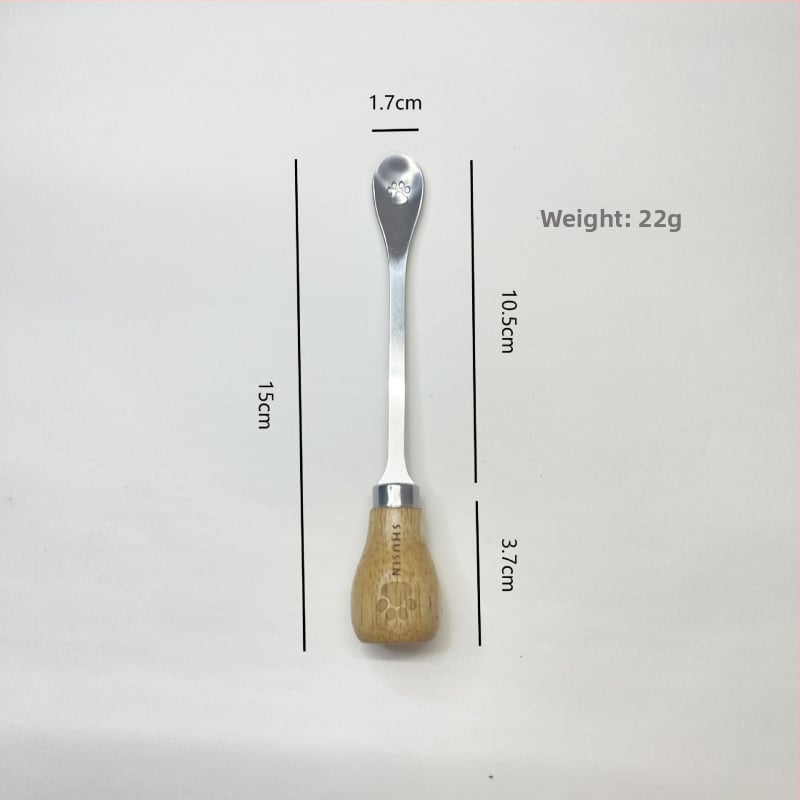 Разбърквач за яйца, разделител за белтъци и преса за пюре - 8-частен комплект кухненски прибори от неръждаема стомана с дръжки от гумирано дърво