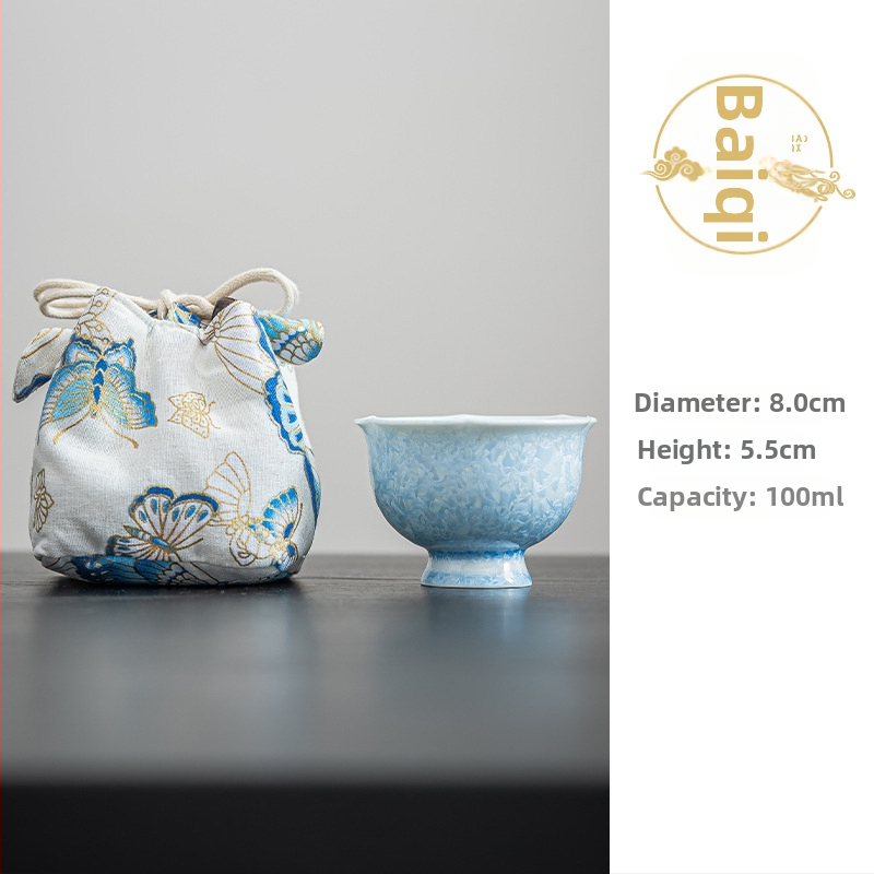 Gongfu porcelánová šálka na čaj, čínske štýl, pôvod Fujian, jednosedová šálka, ideálny obchodný dar