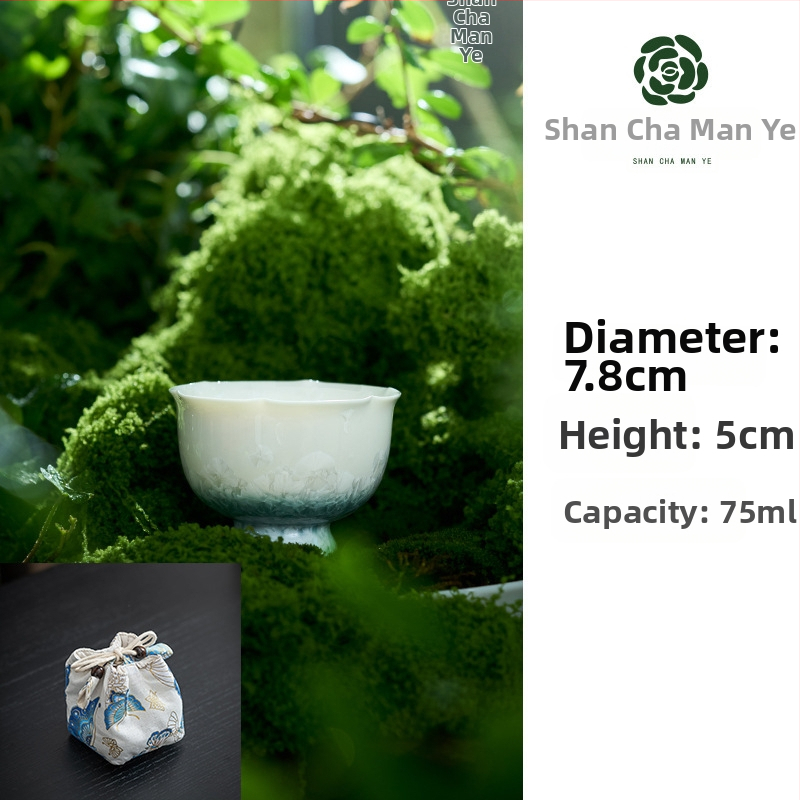 Gongfu porcelánová šálka na čaj, čínske štýl, pôvod Fujian, jednosedová šálka, ideálny obchodný dar